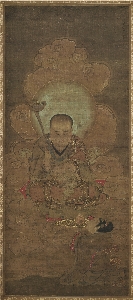 南宋 金大受 十六罗汉图第二尊者118.8×51.7