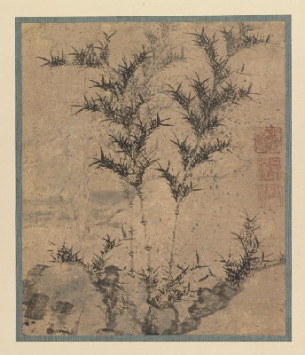唐代 荣阳 竹图 27.2×23.0 东京国立博物馆