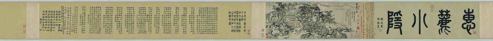 元 王蒙 惠麓小隐图卷纸本55cmx22CM