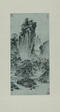 明 戴进 关山行旅图纸本618x29.7cm