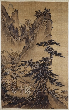 明 戴进 三顾草庐图轴绢本172x107cm