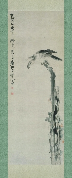 清 黄慎 鹰树图轴纸本123.3 x 45 CM