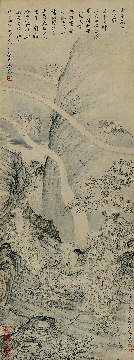 清 石涛 罗汉图轴四条屏纸本