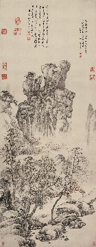 清 邹一桂 杜牧诗意图立轴纸本51x129cm