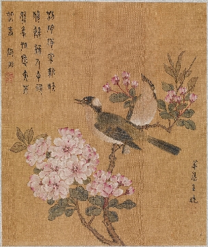 宋-王晓-花鸟图页绢本30.6-x-25.7-cm