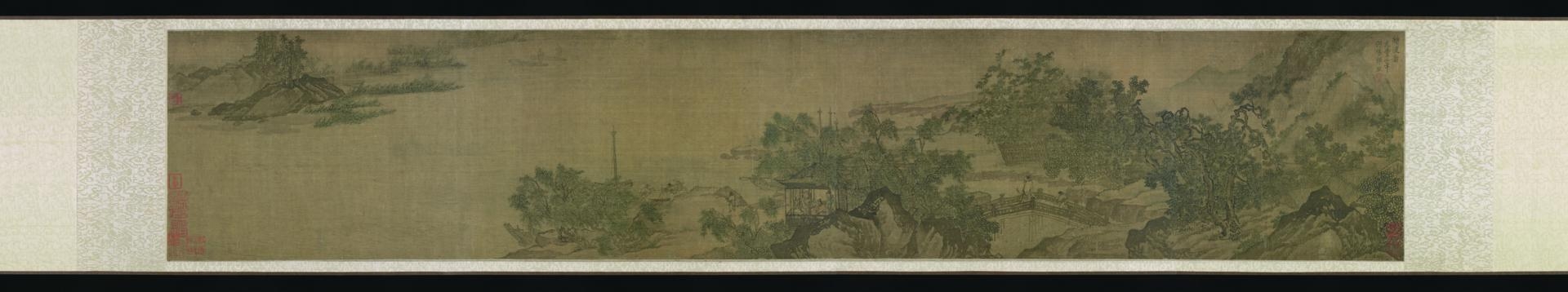 北宋 郭熙 待渡图全卷绢本25.4x137.2