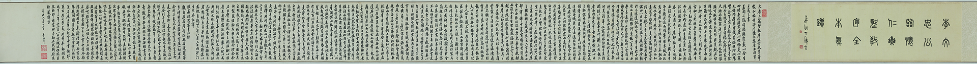 清 李鸿章 临圣教序纸本手卷35.5×428
