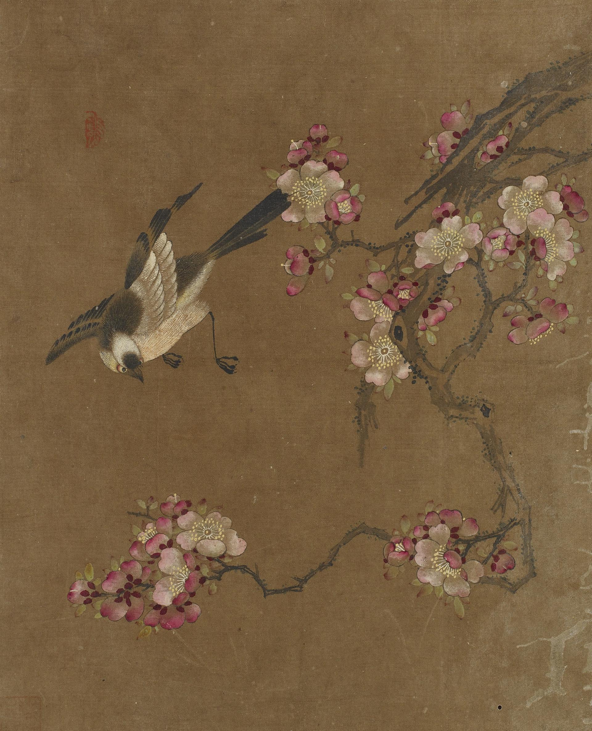 清 溥儒(羲皇上人)花鸟图册绢本30.4×24.4