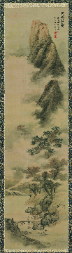 明 蓝瑛 楚山秋霁图轴绢本184 x 489cm