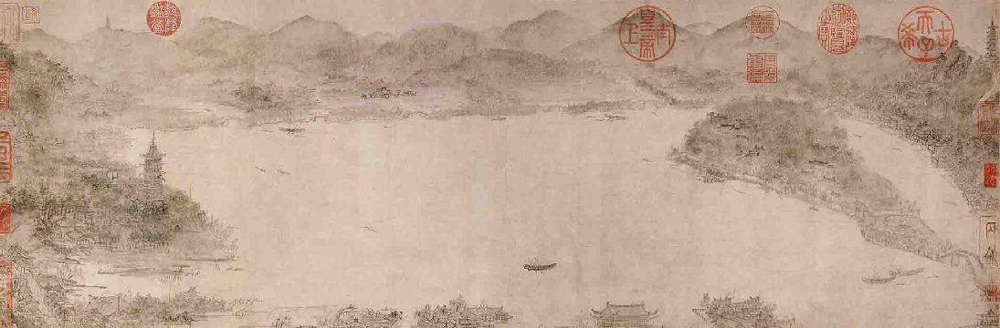 南宋 李嵩 西湖图卷 纸本27x807cm