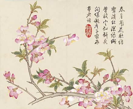 清 董诰 花卉册页12开28x23cm