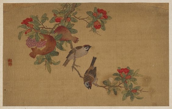 清 吴章 花鸟画册8帧绢本26.2 x 41.8 cm