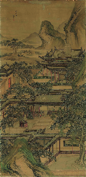 清 袁江 桂林秋月图轴纸本119x243cm