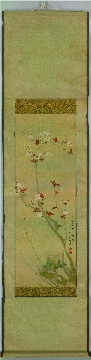 日本 醉樱主人笔 樱花图立轴绢本43x160cm