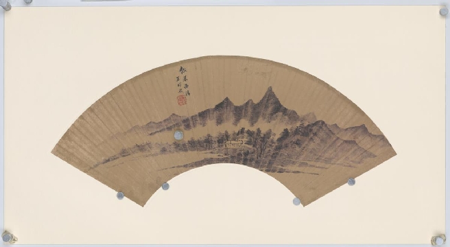 （台北-二玄社）明清山水扇面-明清 王时敏 山水扇面-01 take 2