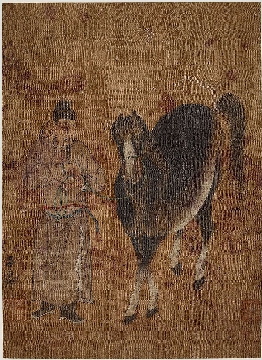 元 赵孟頫 相马图页1 绢本65x47