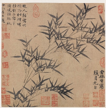 元 倪瓒（倪云林） 墨竹图页纸本29.3 x 29