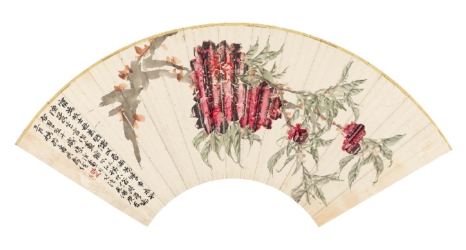 清 赵之谦(1829-1884)春色海棠纸本镜心19×54