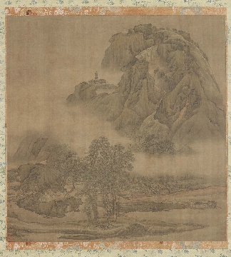 清 袁江 山水页纸本66.7x59