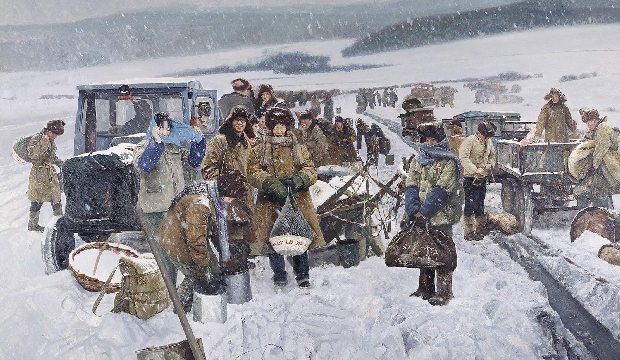 油画青春记忆——知识青年上山下乡