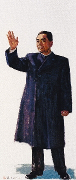 油画人民的好总理-周恩来