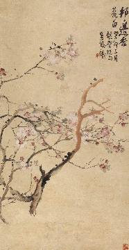 清 吴昌硕 村边杏花白纸本镜心34x66