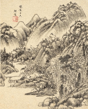 清 王时敏 仿黄子久诗意图 纸本册页6