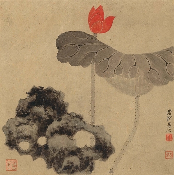 近_谢稚柳_花鸟册页_8开_纸本_27.5x27.5cm-03