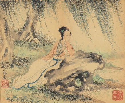 近_谢稚柳等_花鸟册页_纸本_12x480cm-18