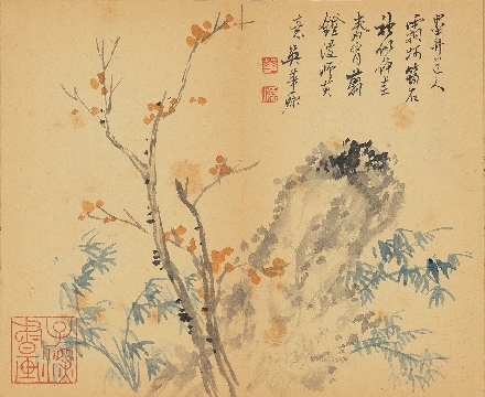 近_谢稚柳等_花鸟册页_纸本_12x480cm-24