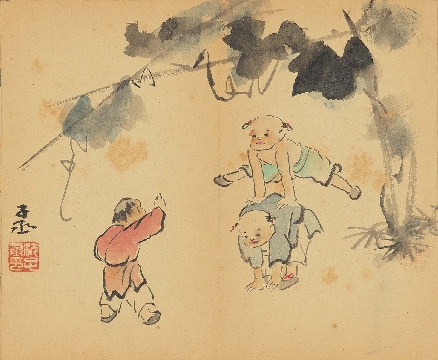 近_谢稚柳等_花鸟册页_纸本_12x480cm-25