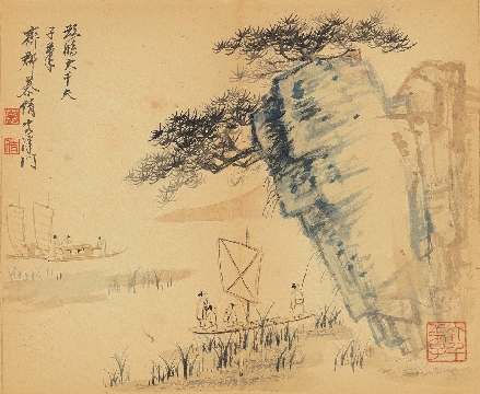 近_谢稚柳等_花鸟册页_纸本_12x480cm-28