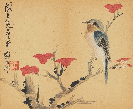 近_谢稚柳等_花鸟册页_纸本_12x480cm-30