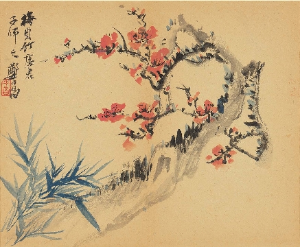 近_谢稚柳等_花鸟册页_纸本_12x480cm-05