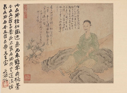 清 石涛 种松图纸本63×47