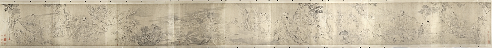 清 石涛 十六罗汉图卷(全卷)纸本34.2x194