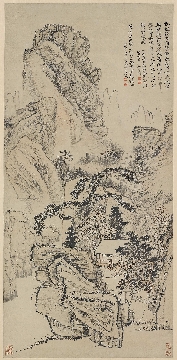 清 石涛 山水立轴纸本108.6x52