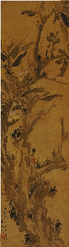 清 李方膺-枇杷图立轴绢本45x161