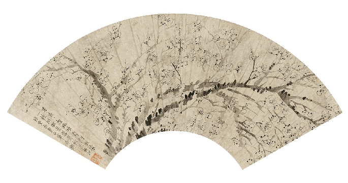 清 金农 墨梅纸本镜心19×55
