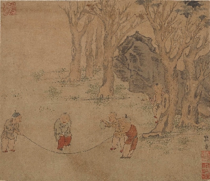 南宋 苏汉臣 童戏图页纸本45x39