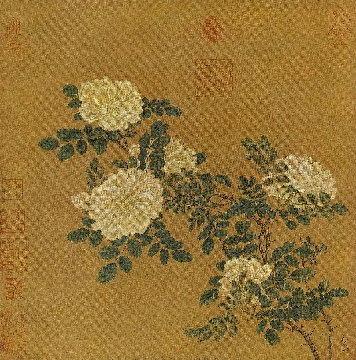 马远_白蔷薇图_绢本_26X25cm