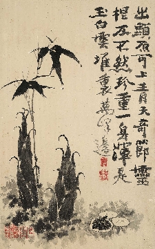 明_石涛_山水花卉八开-02