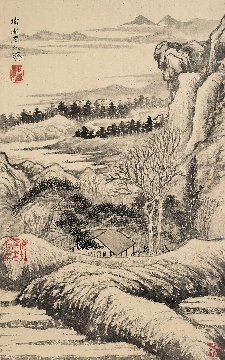 明_石涛_山水花卉八开-06