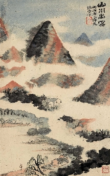 明_石涛_山水花卉八开-07