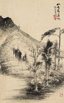 明_石涛_山水花卉八开-08