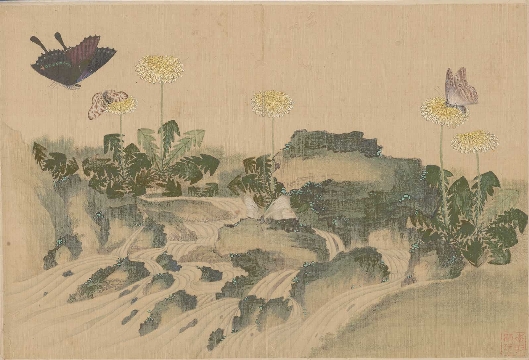 清_蒋廷锡_百蝶图_绢本_42X28cm-10