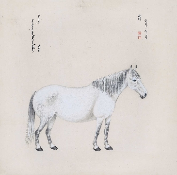 清_郎世宁_八骏图-06