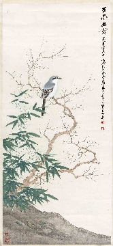 张大千-古木幽禽