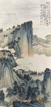 谢稚柳－峰峦泣幽145.3X70.2CM