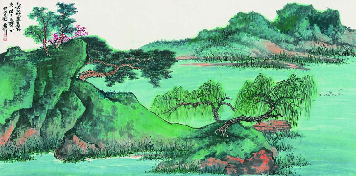 谢稚柳  山水(676x1366)